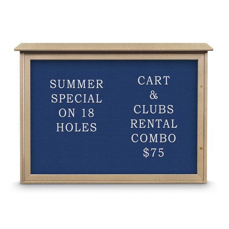United Visual Products Outdoor Enclosed Combo Board, 72"x36", Gold Frame/Green & Forbo UVCB7236ODG-GREEN-FORBO
